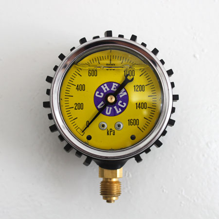 CV GLYCERINE FILLED GAUGE 0-1200kPa FLEXIBLE