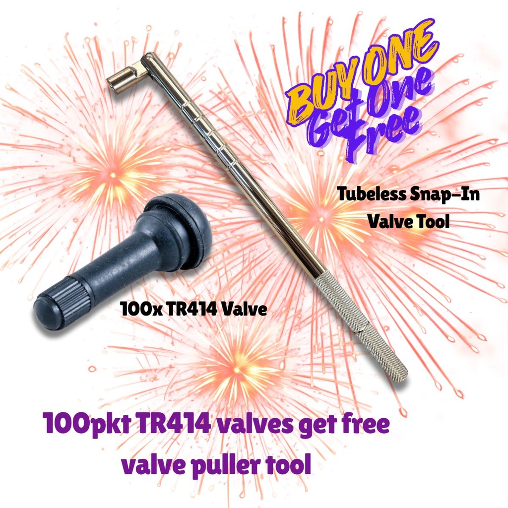 TR414 SNAP-IN VALVES PLUS VALVE PULLER TOOL