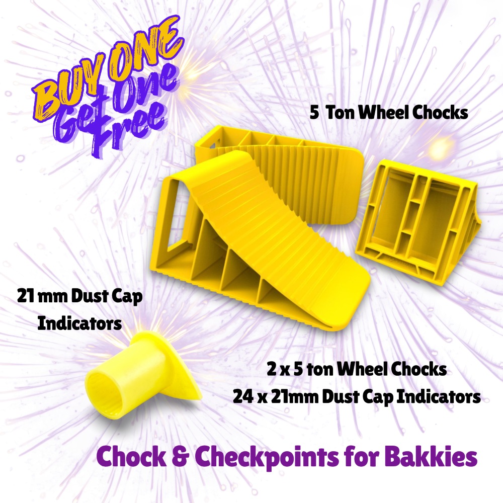 5 TON CHOCKS & 4 X 21MM DUST CAP INDICATOR