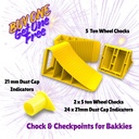 5 TON CHOCKS & 4 X 21MM DUST CAP INDICATOR