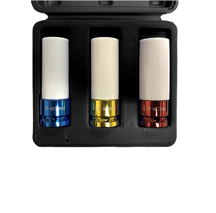 MAG WHEEL PROTECTOR SOCKET SET 3 PIECE - 1/2  INCH