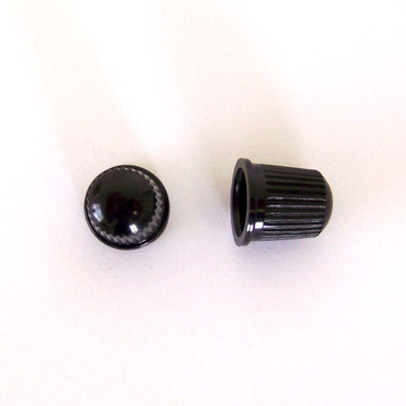 BLACK PLASTIC VALVE CAP