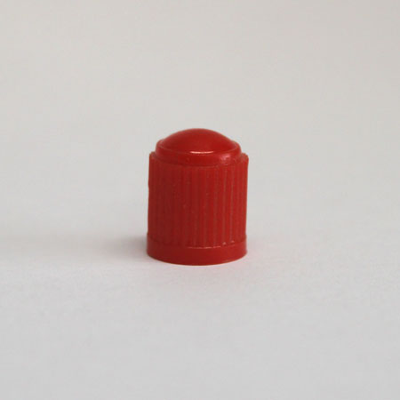 RED PLASTIC VALVE CAP 