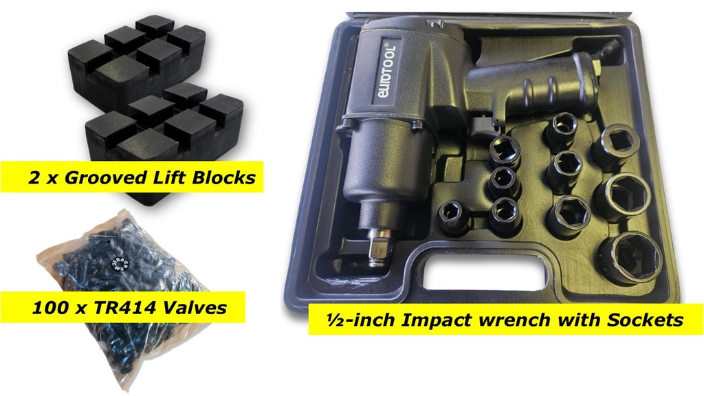 1/2 IMPACT WRENCH AND LIFT BLOCKS