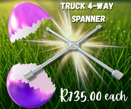 [3756] TRUCK 4-WAY SPANNER - 24, 27, 32MM AND 1 INCH SQ