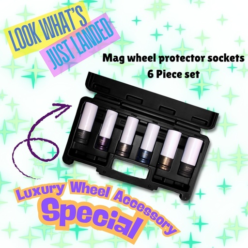 [8007] MAG WHEEL PROTECTOR SOCKET SET 6 PIECE - 1/2  INCH