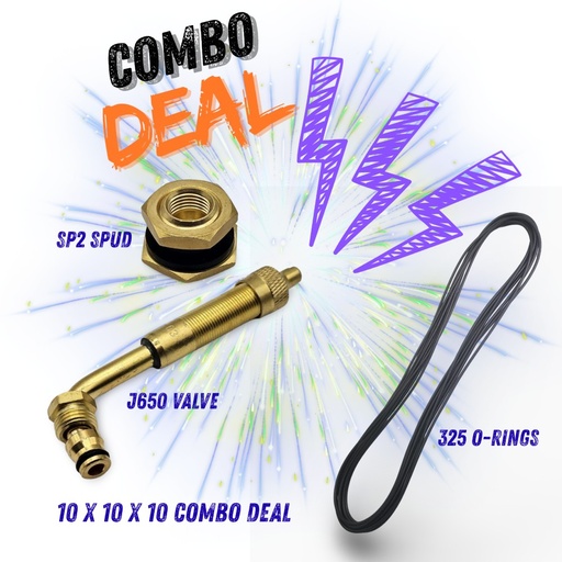 [COMBO6] TRIPLE 10 COMBO: J650, SP2 SPUD, 325 O-RINGS